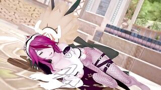 Rosaria gets her pussy railed by Hillachurl in a steamy Genshin Impact scene