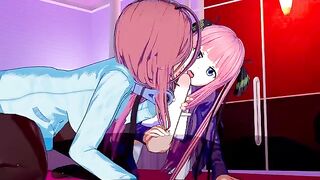 The best threesome hentai with Miku and Nino Nakano