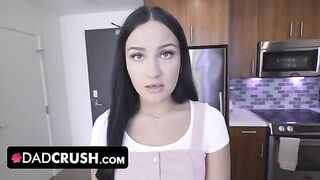 Innocent teen Mila Monet gets drilled by stepdad in doggy style