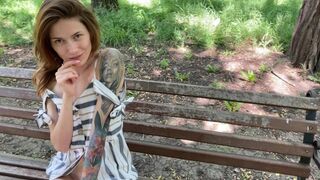 I caressed my pussy in the park and came in the car, it was awesome!