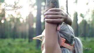 A babe got lost in the woods and had to fuck for help