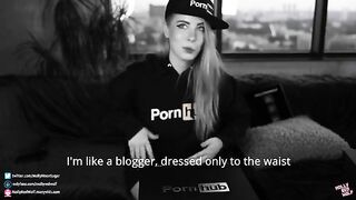 500K! Unboxing and Oral Creampie gift from Pornhub, featuring MollyRedWolf’s intense POV action