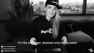 500K! Unboxing and Oral Creampie gift from Pornhub, featuring MollyRedWolf’s intense POV action