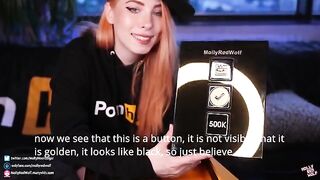 500K! Unboxing and Oral Creampie gift from Pornhub, featuring MollyRedWolf’s intense POV action