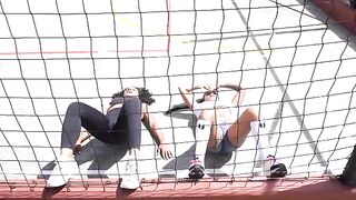 Exercise routine with my Colombian friend Carla Morelli, intense and steamy