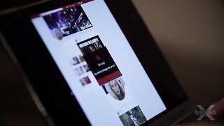 The pretty woman was punished by her stepfather for Sexting