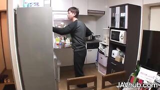 A cute Japanese girl Amina Kiuchi gets her pussy full of cum
