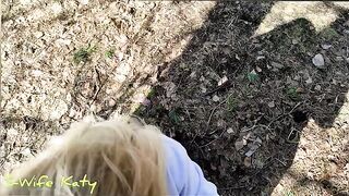 A walk in nature can end with a lot of cum