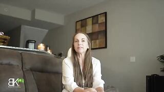 Pervert guy shares a couch with his hot stepmom in a taboo roleplay