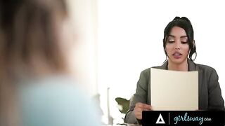 Busty lawyer Vanessa Sky tries to take advantage of her client, but things don’t go as planned