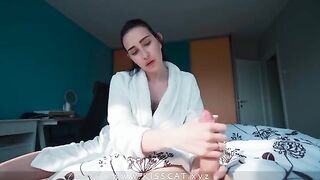 Stepson jerked his cock accidentally in front of his stepmom
