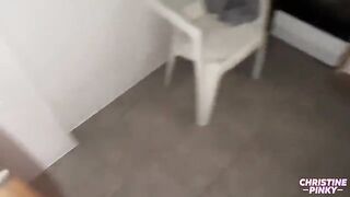 A man fucked a pretty girl in the kitchen late at night