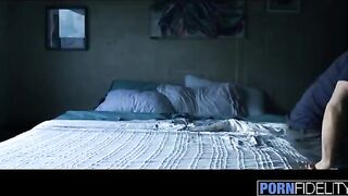 The guy used the services of a passionate redhead, Lacy Lennon, known for her intense scenes