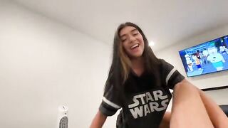 My sister's bestfriend is rebounding with me on camera