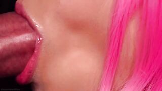 Best milky blowjob with sensual ASMR 4K and cum in mouth action