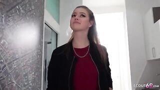 Pick-up casting with petite teen Olivia Sparkle from Public Agent series