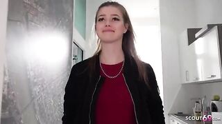 Pick-up casting with petite teen Olivia Sparkle from Public Agent series