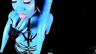 Twi'lek slut training with an alien in a Star Wars parody