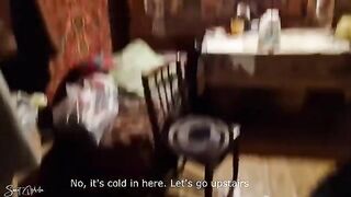 The guy picked up a slut and fucked her in an abandoned house