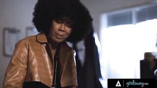 Detective Misty Stone gets fucked hard on her working desk by a colleague