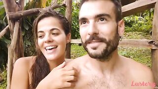 Hot and sweaty Adam and Eve enjoy passionate outdoor sex
