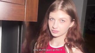 Student doesn't have money, so she has to fuck her stepdad to pay