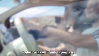 Passerby fucked by exhibitionist in public street action