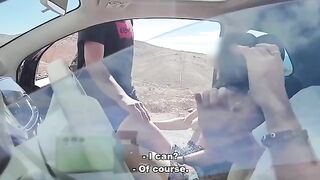 Passerby fucked by exhibitionist in public street action