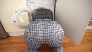 My step sister got stuck in the washing machine and I helped her