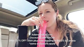 I tried out my new sex toy in the backseat of my car, oh my god!