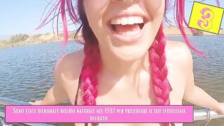 A foreign girl flashing at night, an Italian wife by day, documentary porn