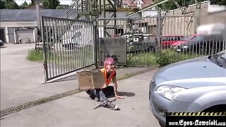 The climate activist was fucked by an old man in a hardcore scene
