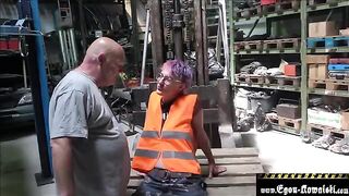The climate activist was fucked by an old man in a hardcore scene