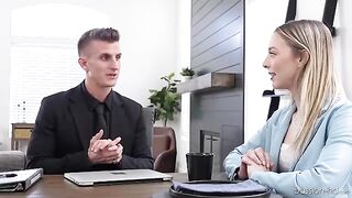 Skinny babe Lily Larimar needs to fuck to get a job