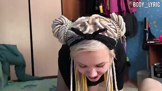 My neighbor is a real bitch, but she sucks cock like a professional!