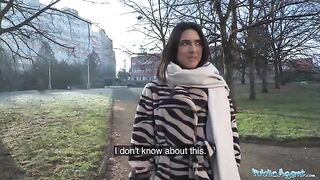 A beautiful European student, Lena Coxx, gets fucked by a stranger on cam