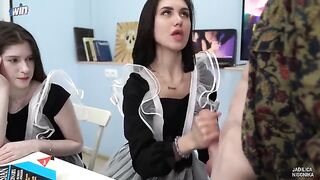 The labor teacher fucked two students right in the class