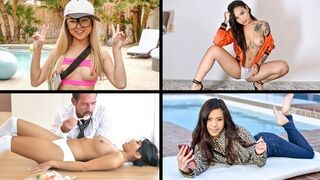 Petite Asian beauties compilation with Ember, Honey, Lulu, and Vina