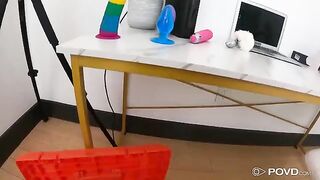 Camgirl Keira Heart spreads her legs in POV for a lucky guy with big dick
