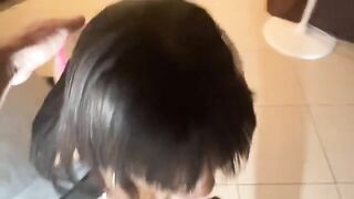 The sexy petite girl with small boobs gets fucked by an Italian hung