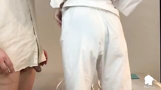 The nurse visits the patient with erectile problems in an exclusive Italian scene