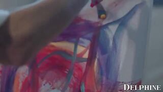Art student learns more than art from a seductive teacher in this steamy scene