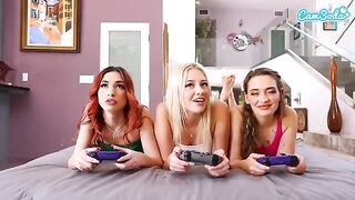 My step sister took my PS5 so I had to fuck her and her friends