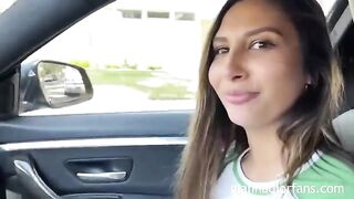 A lucky fan picked up and fucked petite Gianna Dior, a stunning brunette