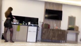 A cute woman cheats on her husband with a friend while he's at work