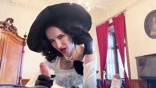 The tall and busty Lady Dimitrescu gets her pussy railed - Resident Evil Village Cosplay
