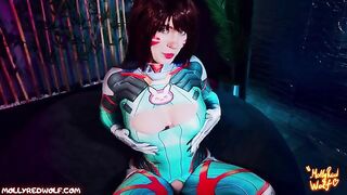NERF This! Dva gets triple damage in steamy cosplay scene