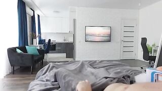 The stepmom caught her stepson playing with an Autoblow while masturbating