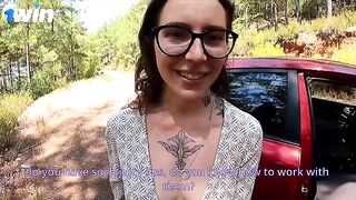 He fixed his car and got fucked hard by a hot girl with a tattoo