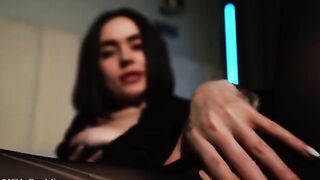 A hot beauty got her pussy greased with oil and fucked hard